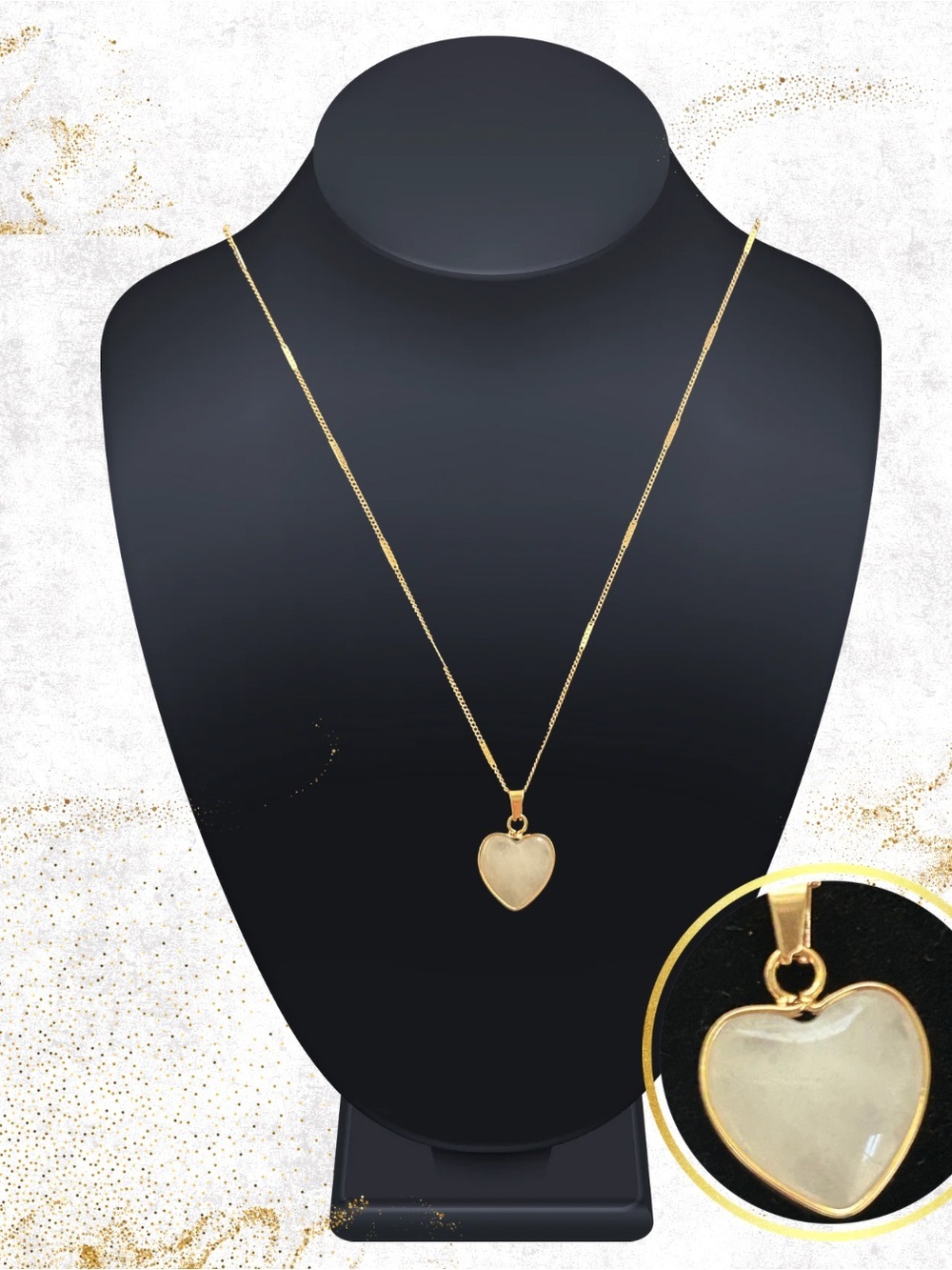 Classic Gold Heart Locket Necklace for Women